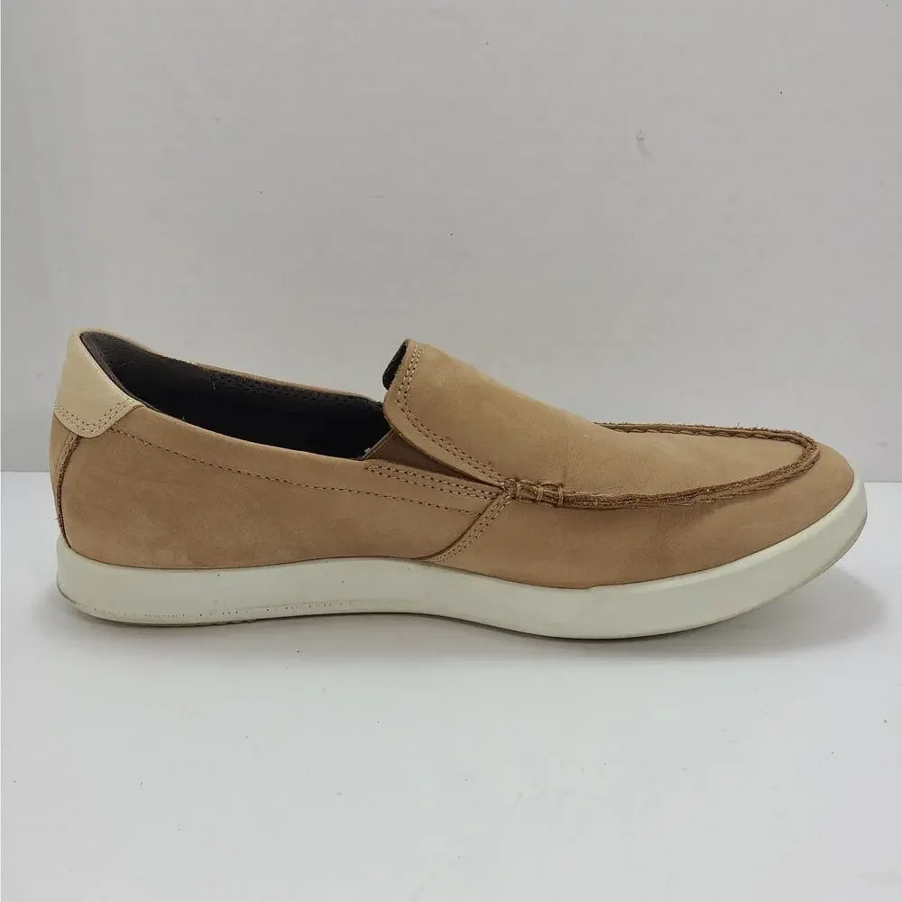 ECCO Cathum Mens 43 EU 10 US Moc Toe Slip On Leather Sneakers Casual Shoes Tan